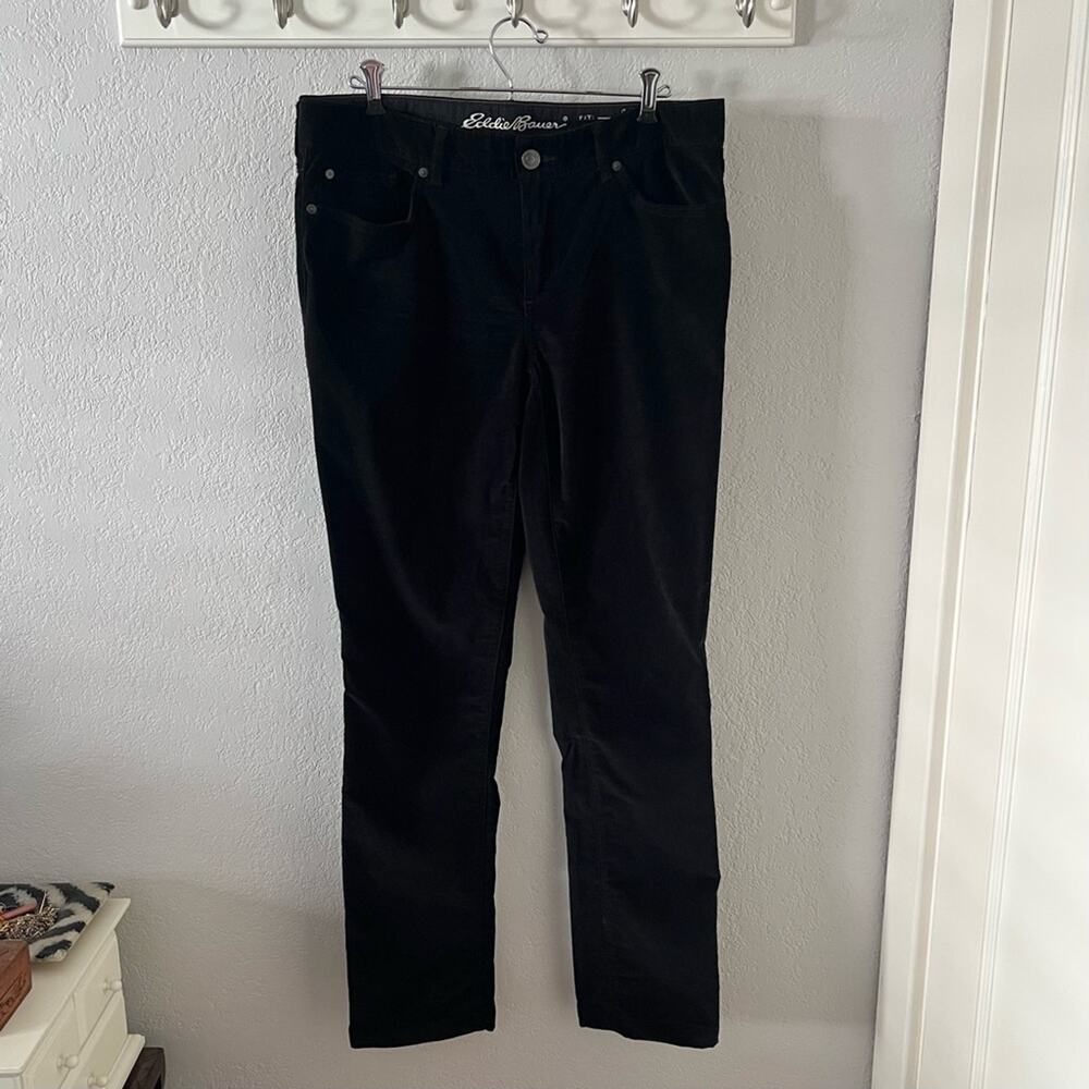 Eddie Bauer Slightly Curvy Straight Leg Velvet Pants